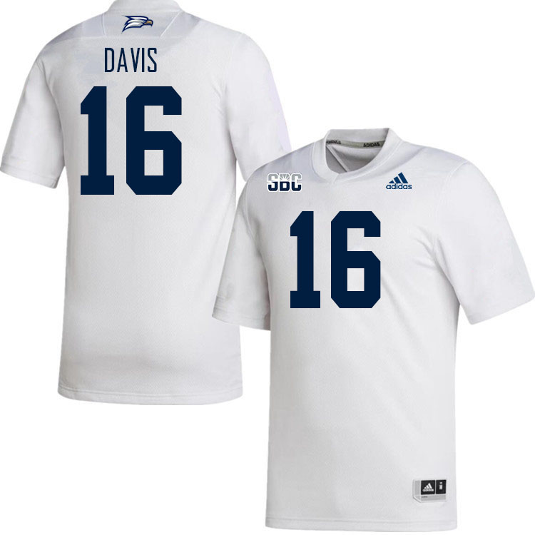 Men #16 Tyrell Davis Georgia Southern Eagles College Football Jerseys Stitched Sale-White